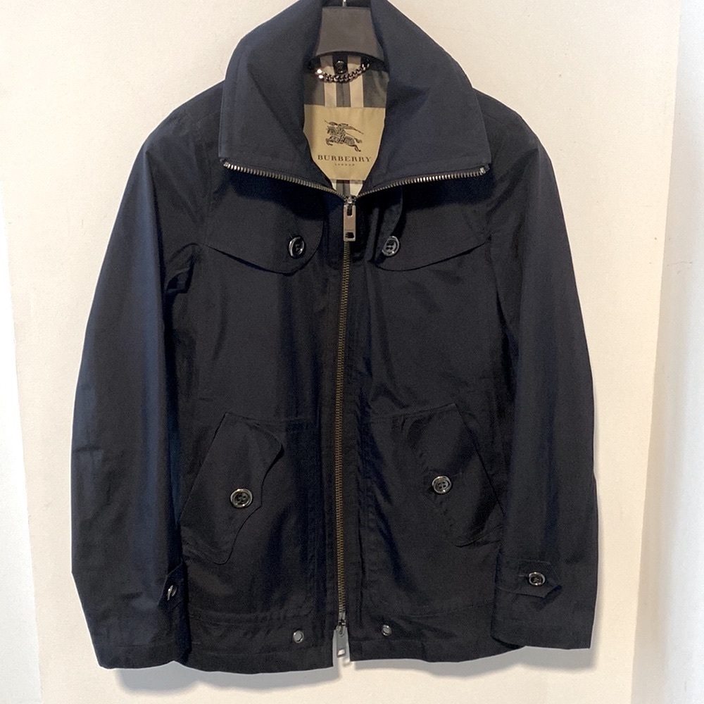 Burberry London Navy Light Weight Jacket XS